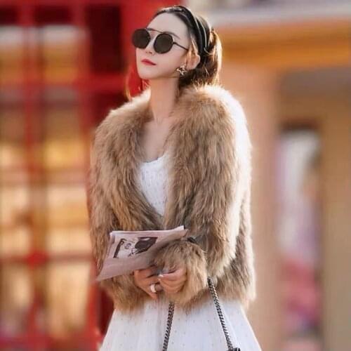 2020 fur weave fox fur coat raccoon fur coat fur fur leather ladies