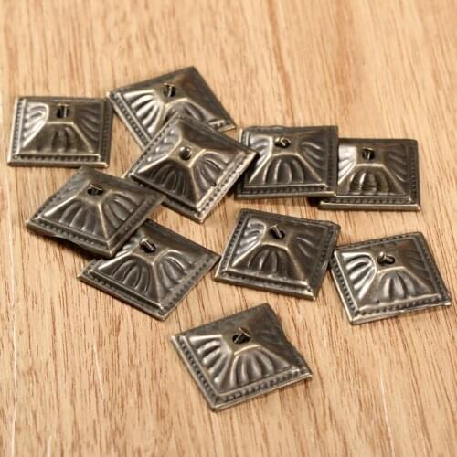 21mm Antique Bronze Iron Upholstery Nail Jewelry Case Box Sofa Decorative Tack Stud Pushpin Decorative Furniture Nails 50pk