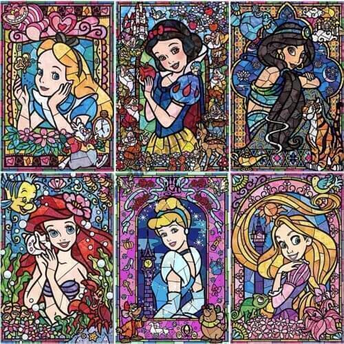Disney DIY Cartoon Princess Diamond Painting Mickey Drill Diamond Embroidery Cross Stitch Kits Handmade Home Decor Children Gift