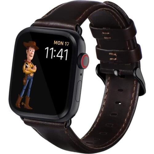 Wristband for Apple Watch Series 5 4 Band 44mm 40mm Genuine Leather Replacement Strap for iWatch Series 3 2 1 38mm 42mm Bracelet