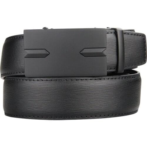 Fashion Brand Leather Belt Business Trouser Strap Pant Ceinture Homme Cowskin Automatic Buckle Cowhide Men Belts