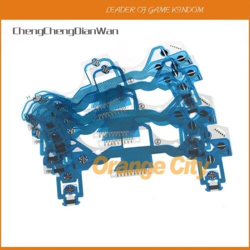 ChengChengDianWan 10pcs/30pcs/100pcs blue Joypad Replacement flex Ribbon Circuit Board conductive film keypad for ps4