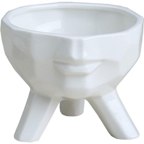 Flower Pot Pots Table Vase Ceramic Flowerpot Ceramics Simple 2021 New Design Creativity Two Types White Tabletop Planter