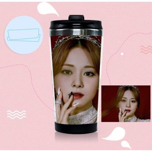 Kpop TWICE Portable Cup CRY FOR ME Drinking Bottle MOMO CHAEYOUNG DAHYUN JIHYO JUNGYEON NAYEON SANA YZUYU MINA Curved Cup