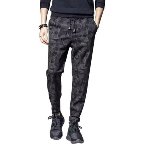 Camouflage Style Men Jeans Jogger Pants Military Pants Slim Multi-Pocket Cargo Pants Hip Hop Solid-Colored Pencil Jeans Men