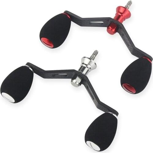 EKfan EVA Knobs & Carbon Fiber Handle Fishing Reel Handle Fit For 1000-5000 Series Shi Spinning Bait Casting Reel parts