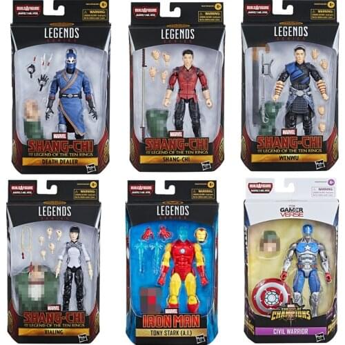 Hasbro Marvel Legends Anime Figures Shang Chi and The Legend of The Ten Rings Wenwu Xialing Civil Warrior Action Figure Model