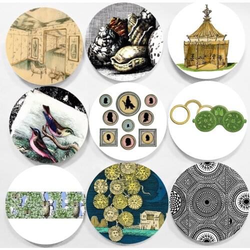 Italy New Building Wall Plate Decoration Dish Round-Plate Ornaments Handicrafts Wholesale Decorative Plate Home Bar Studio