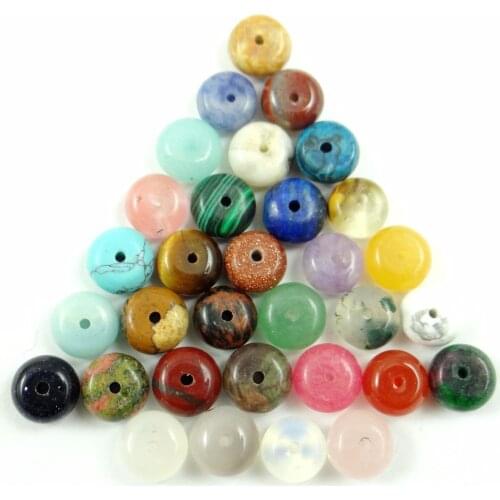 Hot Selling 8*4MM Fashion Natural Stone Flat Round Abacus Bead For Bracelets Necklaces jewerly Making 40pcs /lot Free Shipping