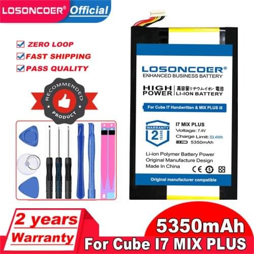 LOSONCOER 5350mAh For Cube i7 Handwritten & MIX PLUS Tablet PC Li-Po Rechargeable For Kubi i8 C6116/I8116