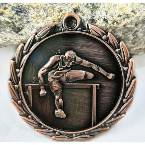 Mens Hurdle Games Contest Medal Commemorative Gold Bronze School Factory Activities 2021