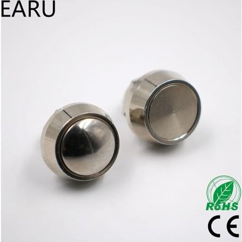12mm Metal Doorbell Bell Horn Push Botton Switch Waterproof Nickel Plated Domed Momentary Reset 1NO Screw Auto Engine PC Power