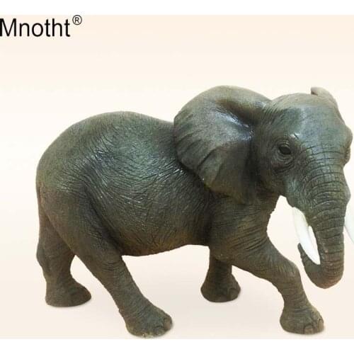 Mnotht 1/6 Elephant Model Pet Animal Toys Sculpture Lucky Money Accessory for Action Figure Collection Gifts Living Room