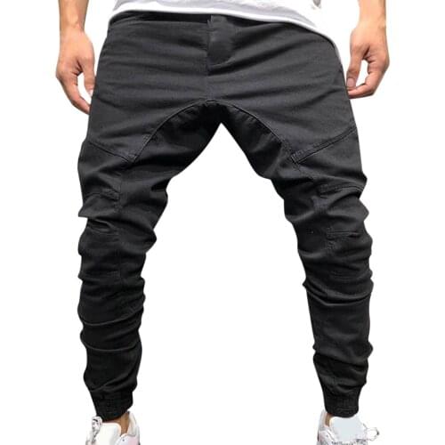 Men’s Solid Tactical Pants Multiple Pocket Elasticity Military Urban Commuter Tacitcal Trousers Men Slim Fat Cargo Pant #T2G
