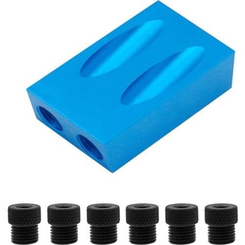 Punch Hole Locators Woodworking Tools Accessories Products Carpentry Supplies Solid Aluminum 15 Degree Angle Drill Guide Set