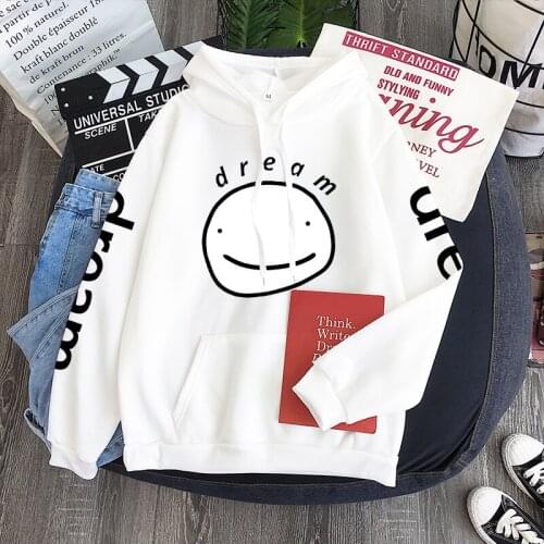 2021 Newest Korean Kawaii Anime Dream SMP Smile Hoodies Sweatshirts Men Women Printing Unisex Pullovers Tracksuit Hip Hop Tops