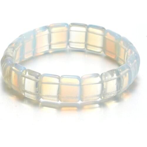 New Arrivals Fashion Charm Rectangle Beaded Bracelet High Quality Natural Stone Crystal Bracelet for Women Jewelry SZ0448j