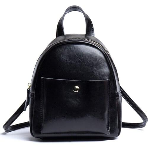 New Backpack Fashion Women Cowhide Split Leather Shoulder Bag High Quality Small Backpack For Teenager Mini Girl School Bag