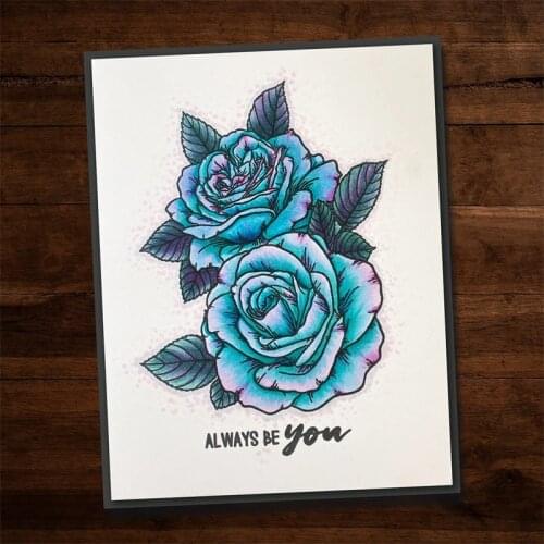 Roses Penguin Dresses Metal Cutting Dies&Coordinating Stamps For Scrapbooking Craft Die Cut Card Making Embossing Stencil