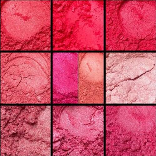Pink Mica Powder Set Epoxy Resin Pigment for DIY Soap Making Bath Bomb Colorant Paint Nail Art Eyeshadow Makeup Dye -Skin Safe