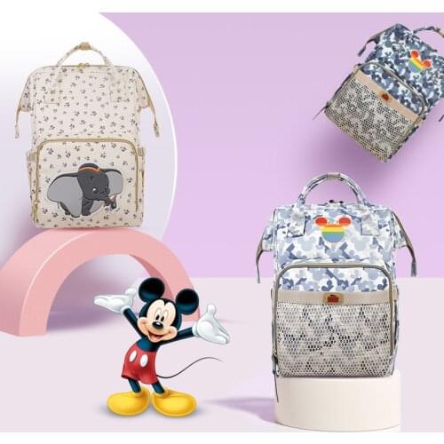 Disney Diaper Bag Mummy Bag Mickey Pregnant Women Package Large Capacity Diaper Bag Backpack Baby Diaper Bag Wet Bag Baby Travel