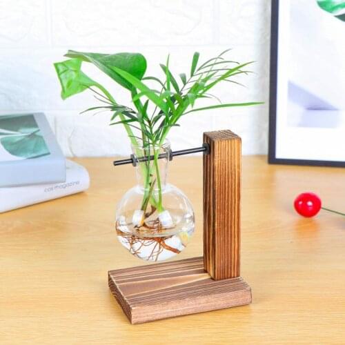 Hydroponic Vase Type C Desktop Decoration Beautiful DIY Planter Vintage Stand Style Outdoor Balcony Micro Hydroponics Bracket