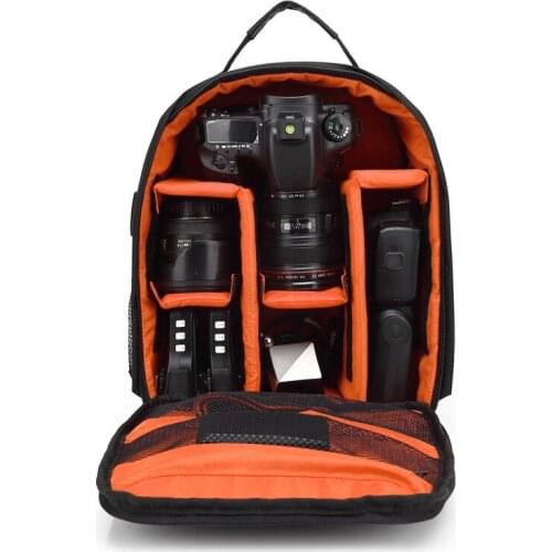Waterproof Multi-functional Digital DSLR Camera Video Bag with Rain Cover Small SLR Camera Laptop Tripod Bag for Photographer