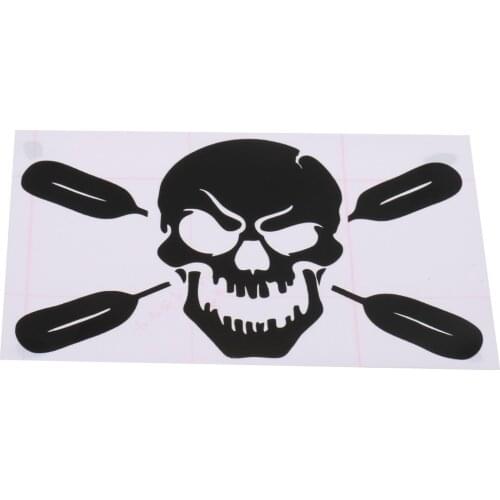 Waterproof Skull Vinyl Decal Sticker for Truck Door Kayak Canoe Cars Windows Wall Bike Guitars Rowing Boat Stickers Accessory
