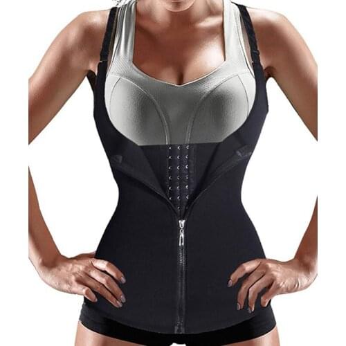 Women Waist Trainer Push Up Tummy Belly Girdle Body Shaper Waist Trimmer Corset Zipper Plus Size Sweat Slimming Workout X339B