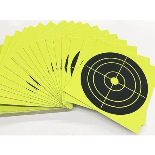 500pcs Yellow Shooting Target Shooting or Bullseye Target: for shooting and Hunting Target Dots Paper Gun Rifles 4" x 4"