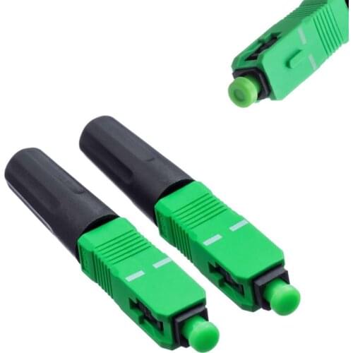 Free Shipping 50pcs 100pcs 200pcs SC APC Fast Connector Optical Fiber Cable FTTH Quick Cold Connection Adapter for CATV Network