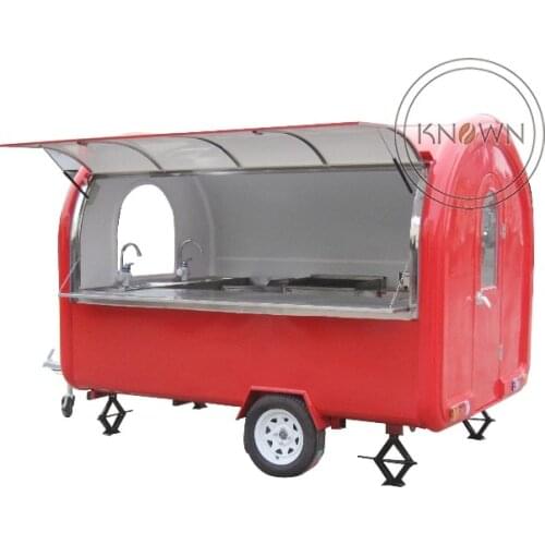 Free Shipping New Fashionable Approved 2.8m Length Mobile Food Truck Food Cart For Sale