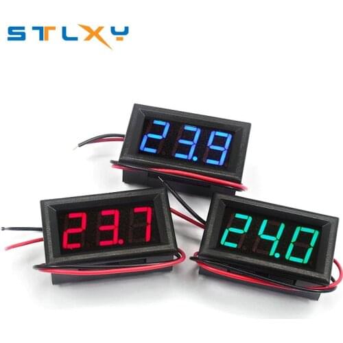 Digital Voltmeter DC 4.5V to 30V Digital Voltmeter Voltage Panel Meter Red/Blue/Green For 6V 12V Electromobile Motorcycle Car