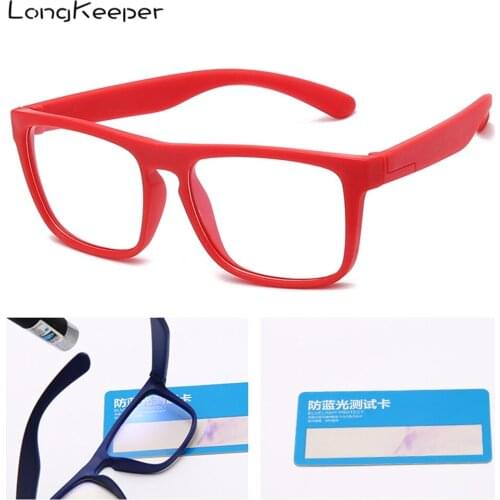 Anti Blue Light Kids Glasses Brand Children Flexible Frame Goggle Baby Boys Girls Computer Clear Lens Eyewear Spectacles UV400