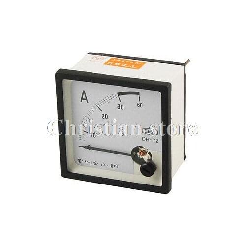 Class 1.5 AC 30A Analog Current Ammeter Panel AMP Meter DH-72