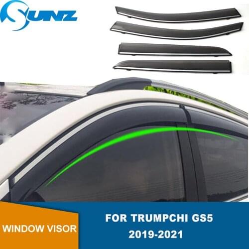 Side Window Visor For Trumpchi GS5 2019 2020 2021 4pcs Weathershilds Sun Rain Deflector Car Accessories Modification SUNZ