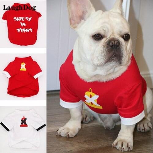 Fashion Trend Pattern Cotton T-shirt Two-Legs Vest For Small Medium Large Dogs Yorkie Chihuahua Pug Casual Wear Dog Accessories