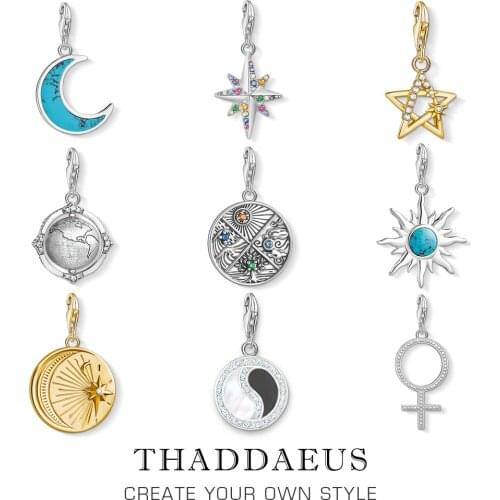 Charm Pendant 4 Elements Earth Water Air Fire 925 Sterling Silver Pendants Fine Jewelry Gift For Europe Jewelry Women & Men