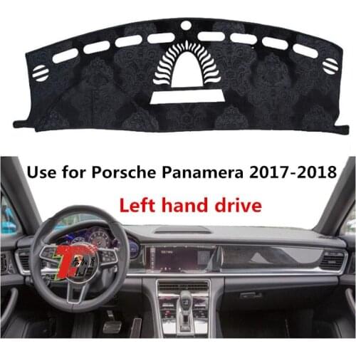 TAIJS Factory Simple Sun Shade Polyester Fibre Car Dashboard Cover For Porsche Panamera 2017-2018 Left hand drive