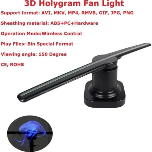 Advertising Hologram Display 3D Holographic Fan, 3D LED Fan, 3D Hologram Fan Perfect For Professional DJ Disco Lighting Occasion