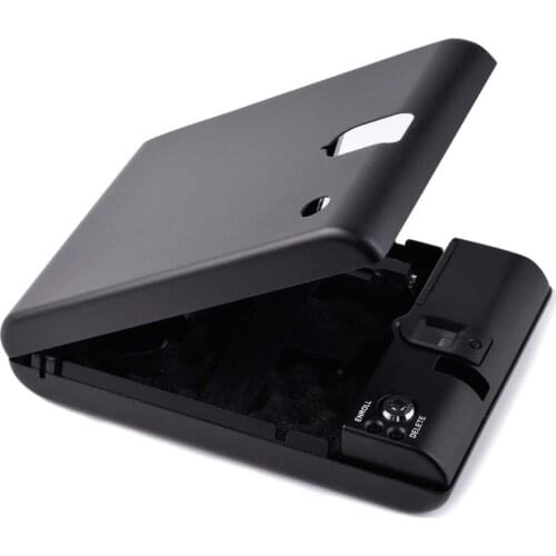 Fingerprint Gun Safes Pistol Safe Box Steel Gun Box Security Guns Fingerprint Strongbox for desk Cabinet With Spare Key