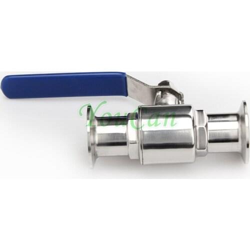 3/4" 1" 1-1/2" 2" 2-1/2" 3" 304 Stainless Steel Sanitary Tri Clamp Ball Valve Tri Clover 25/50.5/64mm Ferrule