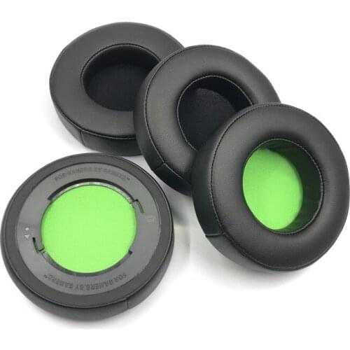New Replacement Oval Earpads Earcups For Raze Kraken Pro V2 Gaming Headset - Foam Pad Soft Leather Ear Cushions Earmuff 7.1 v2