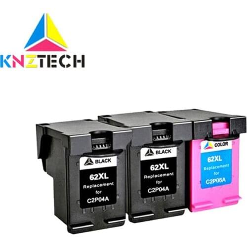 3pcs 62XL Ink Cartridge Replacement for 62 XL for62 Envy 5640 OfficeJet 200 5540 5740 5542 7640 printers