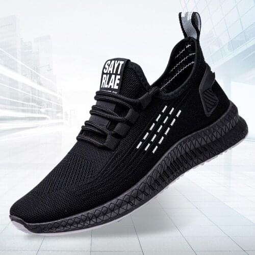 Sports shoes really fly woven lightweight breathable running mens trendy shoes spring new mens casual fashion Korean version