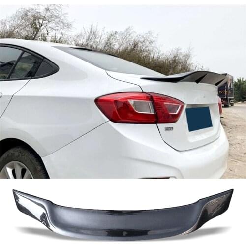 Car Trunk Spoiler Carbon Fiber Auto Rear Trunk Wing R Style Refit Accessories Spoiler For Chevrolet Cruze 2016-2018