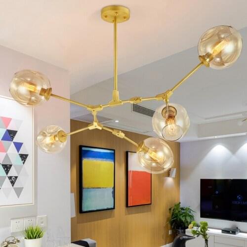 Led Chandeliers In Modern Nordic Living Rooms.Bedroom Ceiling Light The Study Decorates Droplight Dining Room Golden Night Light