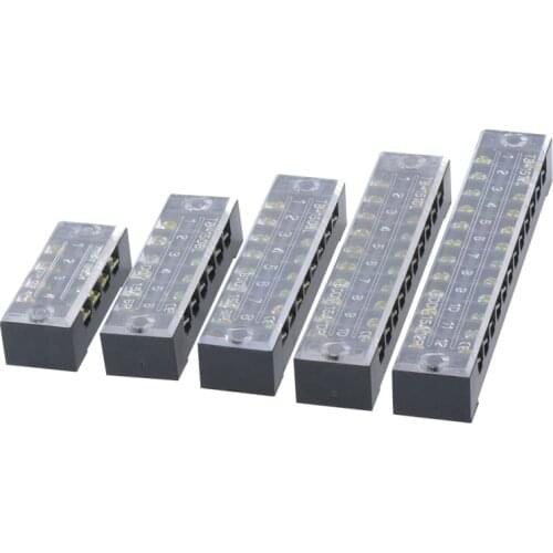 TB-1503/1504/1506/1508/1510/1512 Dual Row Strip Screw Terminal Block 15A 600V Fixed Wiring Board wire connector