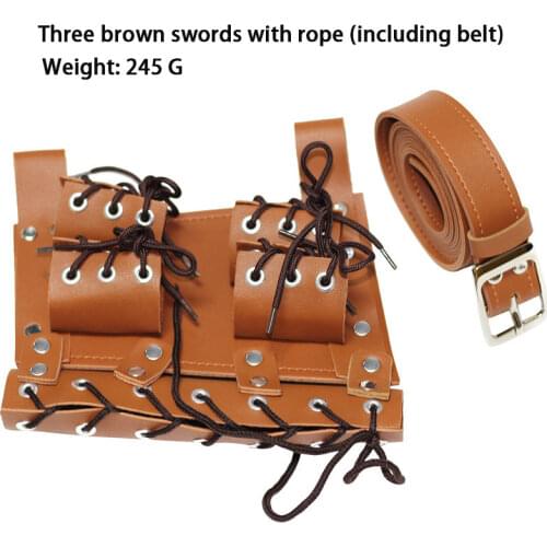Medieval Viking Age Sword Belt Knife Hanging Rope Fixed Device Accessories Cosplay Performance Props Pu Leather