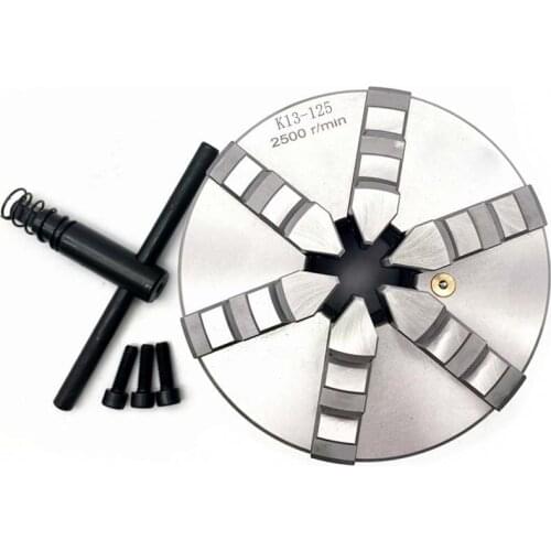High precision of lathe chuck 125mm 5'' inch K13-125 six jaw chuck with hardened steel for